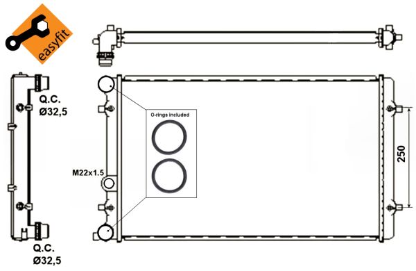 Radiateur, refroidissement du moteur EASY FIT