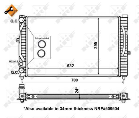 Radiateur, refroidissement du moteur EASY FIT