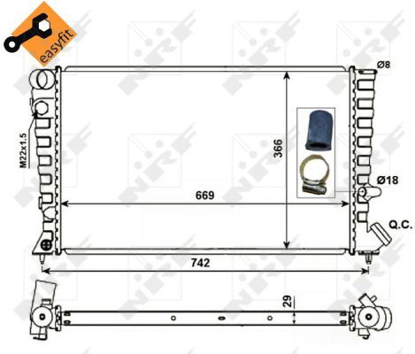 Radiateur, refroidissement du moteur EASY FIT