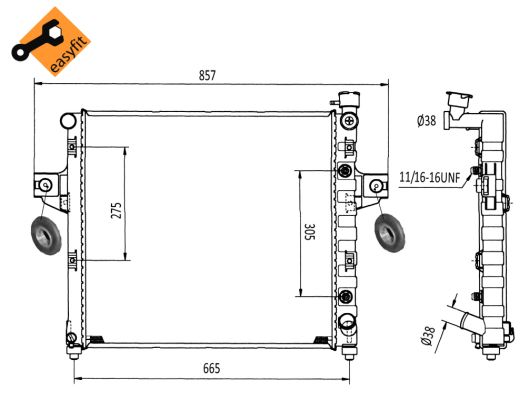 Radiateur, refroidissement du moteur EASY FIT