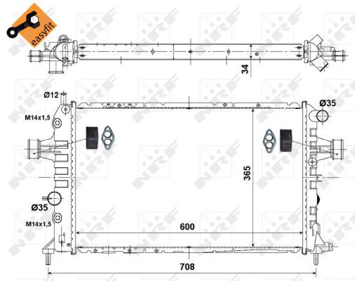 Radiateur, refroidissement du moteur EASY FIT