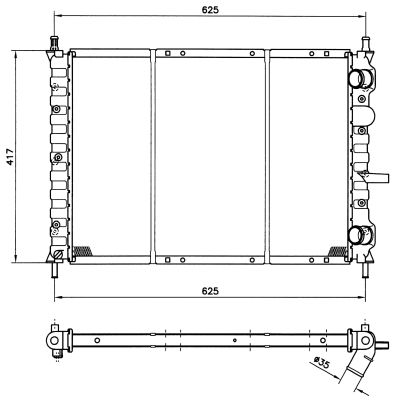 Radiateur, refroidissement du moteur