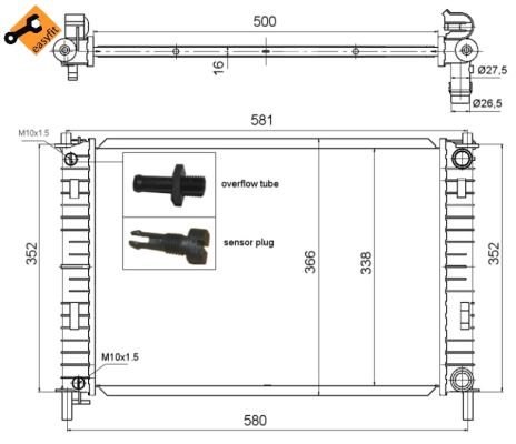 Radiateur, refroidissement du moteur EASY FIT