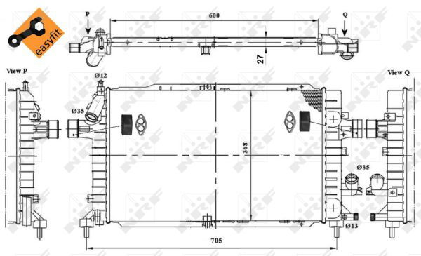 Radiateur, refroidissement du moteur EASY FIT