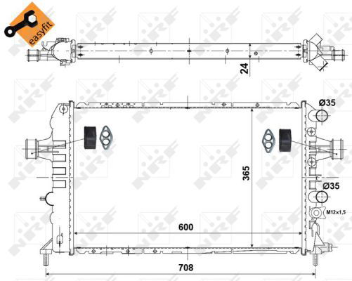 Radiateur, refroidissement du moteur EASY FIT