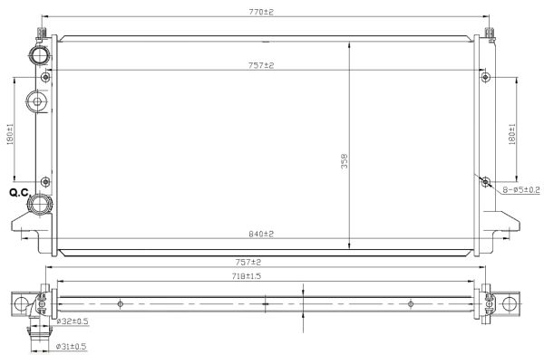 Radiateur, refroidissement du moteur