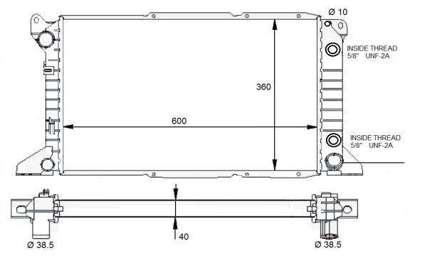 Radiateur 59132 pour Ford Transit Camionnette