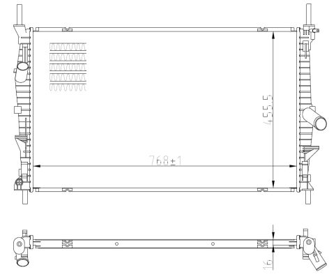 Radiateur 59293 pour Ford Transit Camionnette