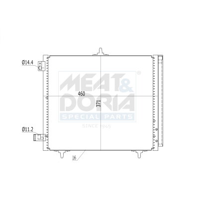 Nissens 94595 Condenseur Climatisation Avec Déshydrateur - 460 X 371 X 16 Mm - Aluminium