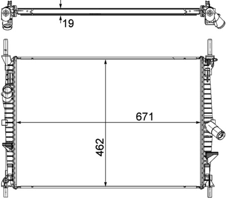 Radiateur CR 1370 000P pour Ford Transit Camionnette