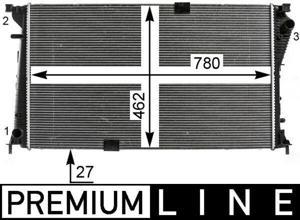 Radiateur CR 19 000P pour Opel Vivaro A Camionnette