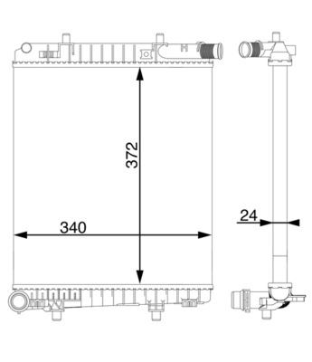Radiateur CR 1591 000S pour Opel Vivaro A Camionnette