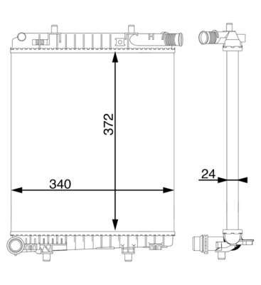 Radiateur CR 1592 000S pour Peugeot Boxer Camionnette