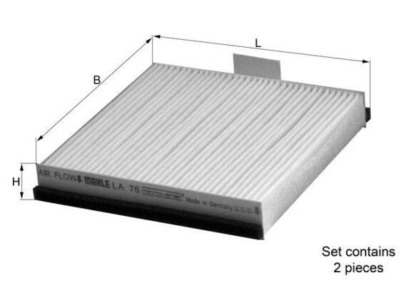 Filtre, air de l'habitacle