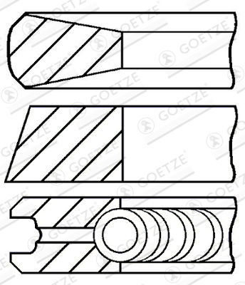 Jeu de segments de pistons