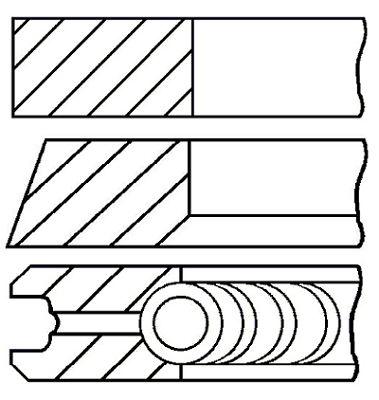 Jeu de segments de pistons