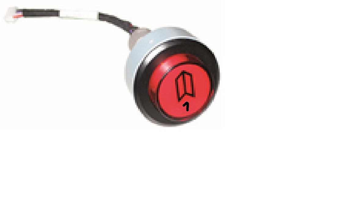 BOUTON DE PORTE PODIUM POS.1 DEBORDANT