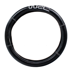 WRC COUVRE VOLANT NOIR BRODE SILVER