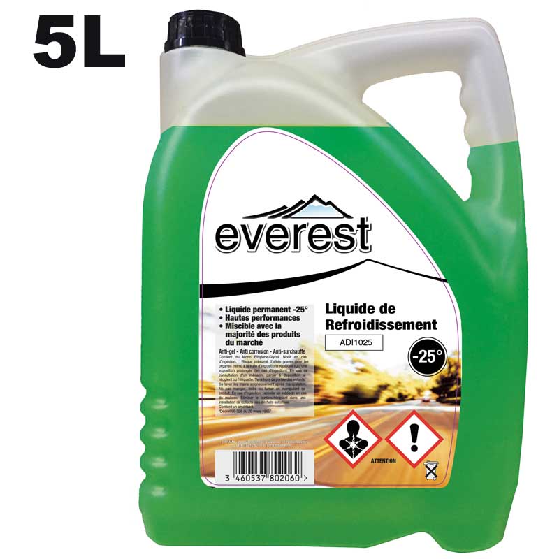 Liquide de refroidissement Vert / 5L / -25°C