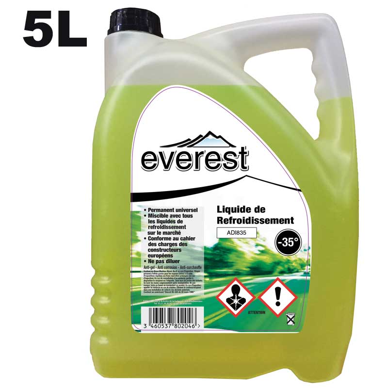 Liquide de refroidissement Jaune / 5L / -35°C