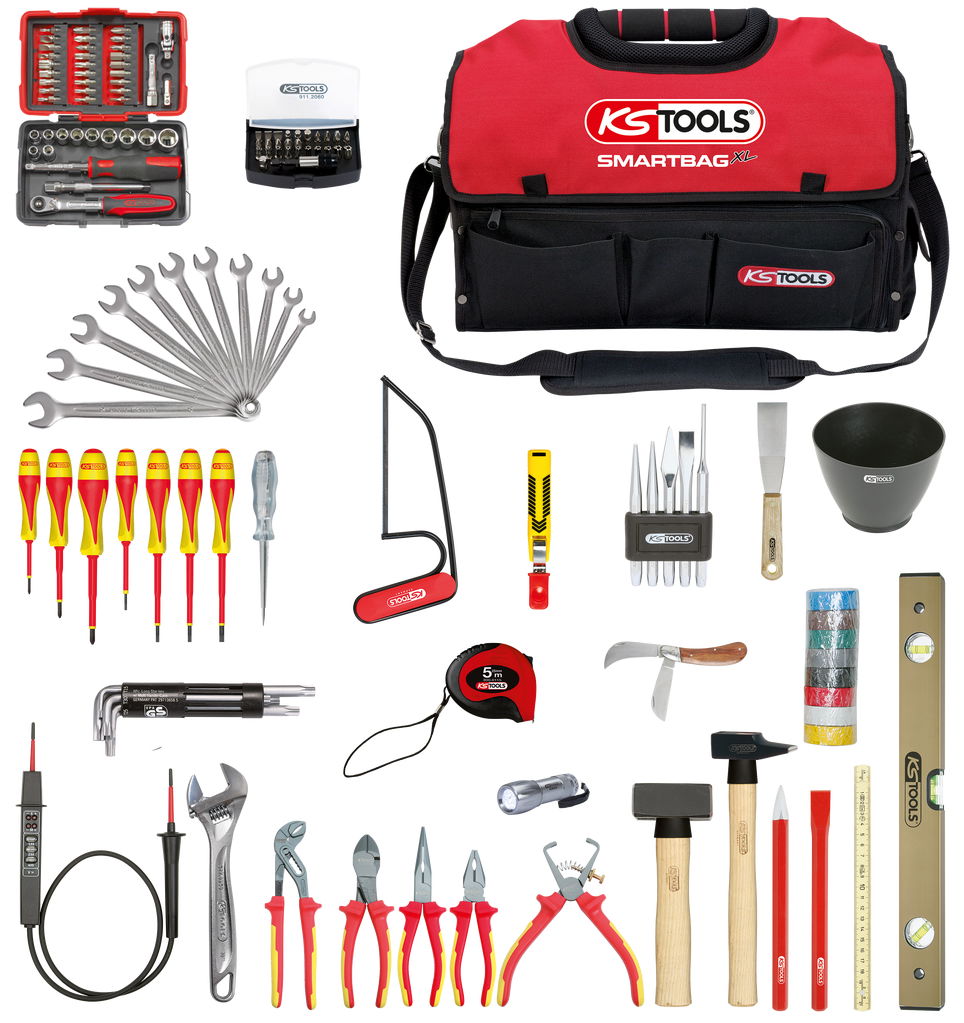 Composition d'outils électricien en sac SMARTBAG - 138 pièces