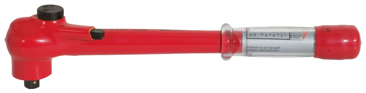 Clé dynamométrique isolée à cliquet réversible 1/2'' 5-50Nm