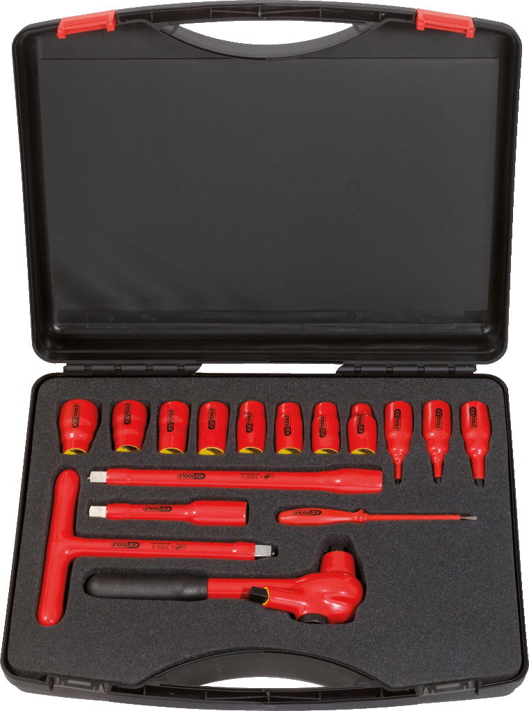 Coffret de douilles isolées 1000V et cliquet - 16 pcs