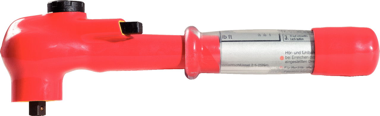 "Clé dynamométrique isolée à cliquet réversible 3/8"" - 5-50Nm"