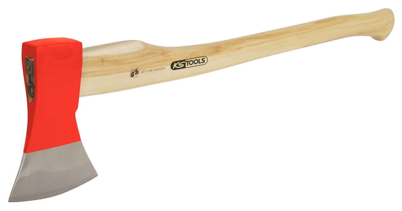 Hache à fendre, tete 1250 G, manche HICKORY maintenu avec coins en acier
