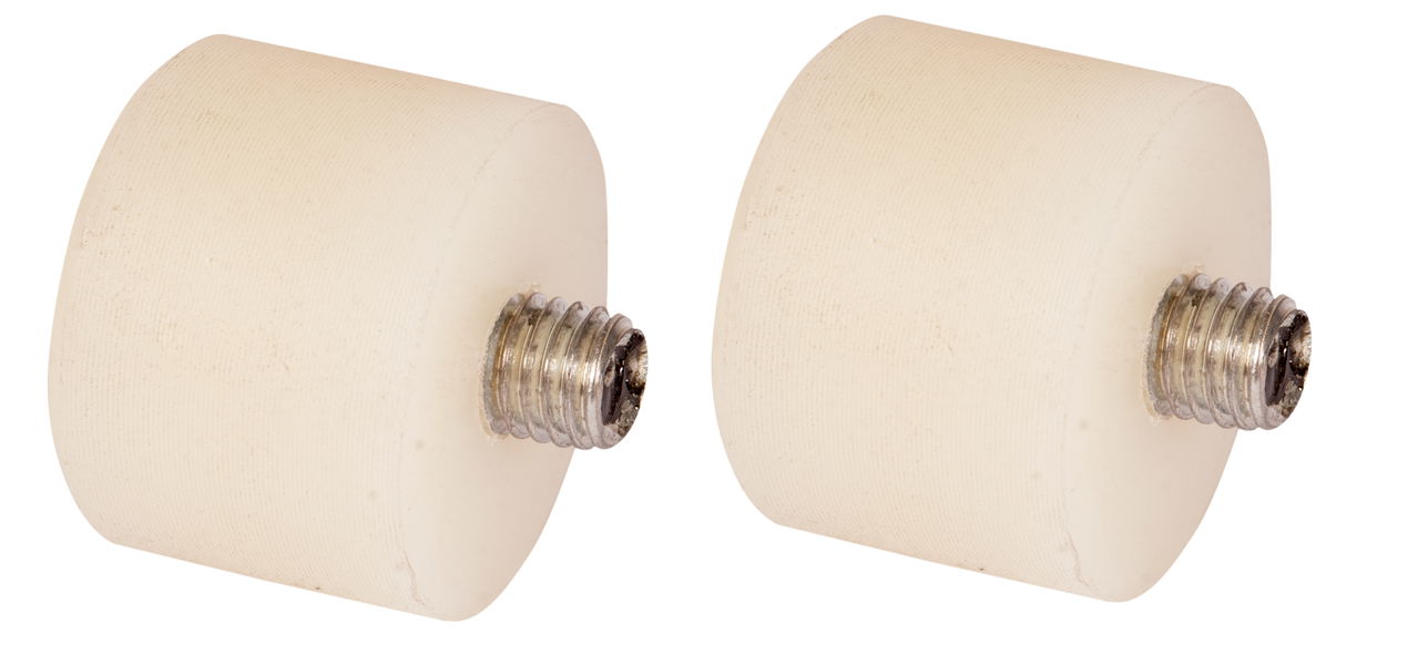 Jeu de deux embouts nylon pour maillet à tête 28 mm