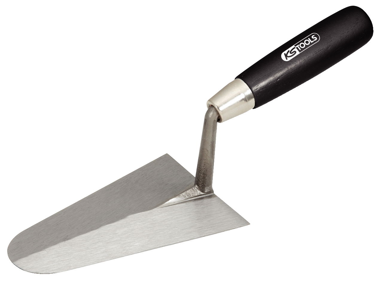 Truelle italienne ronde-lame acier - manche bois - 160 mm -