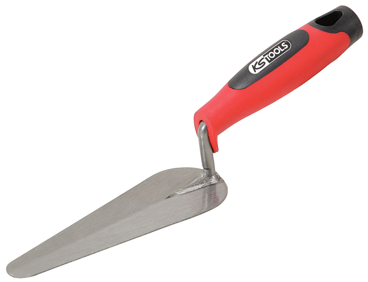 Truelle langue chat - lame acier - manche bi-composant - 140 mm -