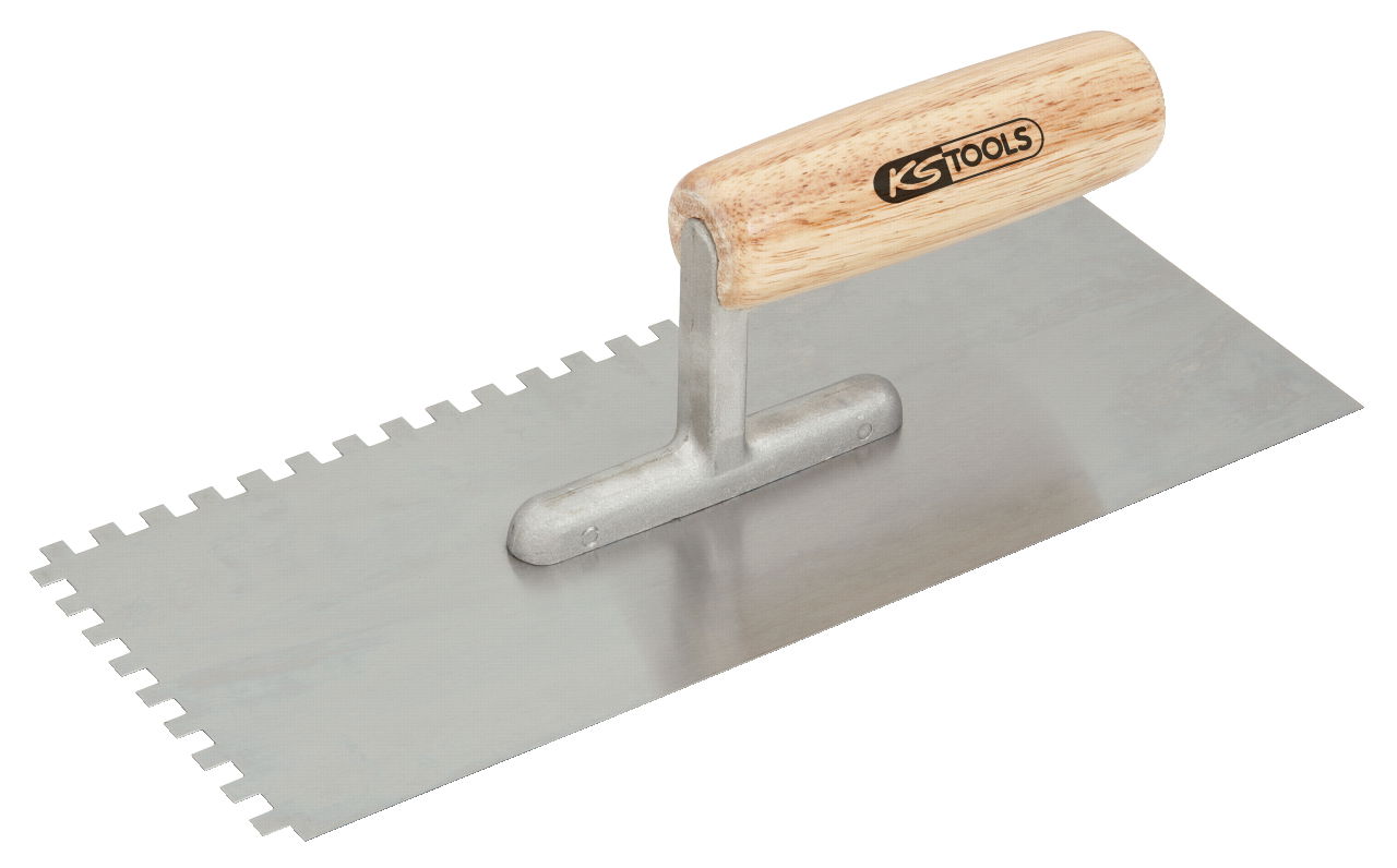 Platoir denté - lame inox-  cannelures  6 X 6 mm - dim, 130 X 280 mm
