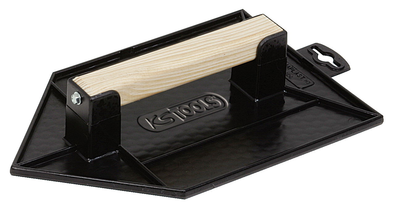 Taloche noir pointue -plateau alvéole - manche bois - 27 X 18 -