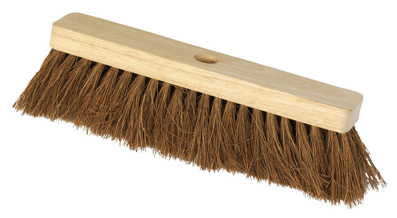 Balais droit en fibre coco sans manche 290mm