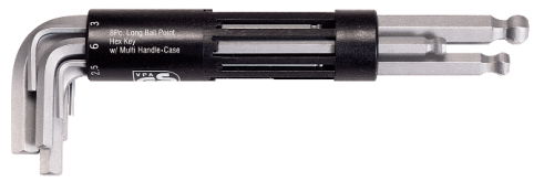 Jeu de clés mâles 6 pans à tête sphérique longues, 2-2,5-3-4-5-6-8-10mm