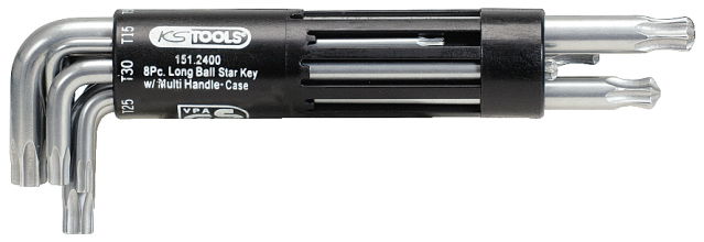 Jeu de clés mâles TORX® tête sphérique, 8 pièces