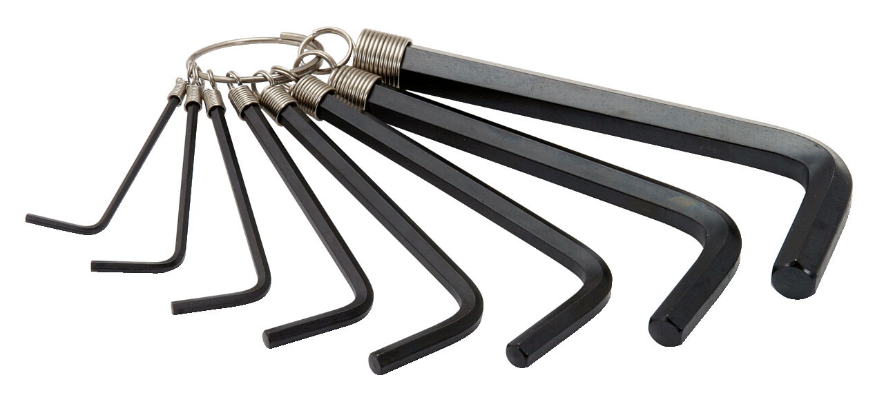 Jeu clés mâles 6pans, 8 pièces