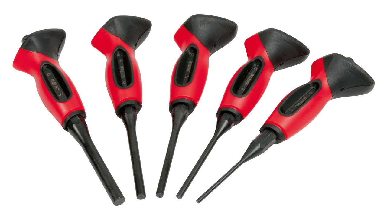 Jeu de chasses goupilles brunis 5pcs (3-4-5-6-8mm) L150mm