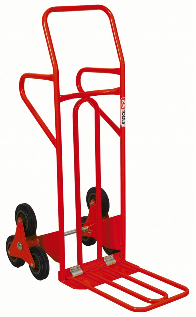 Diable spécial escalier avec bavette repliable - roues pleines