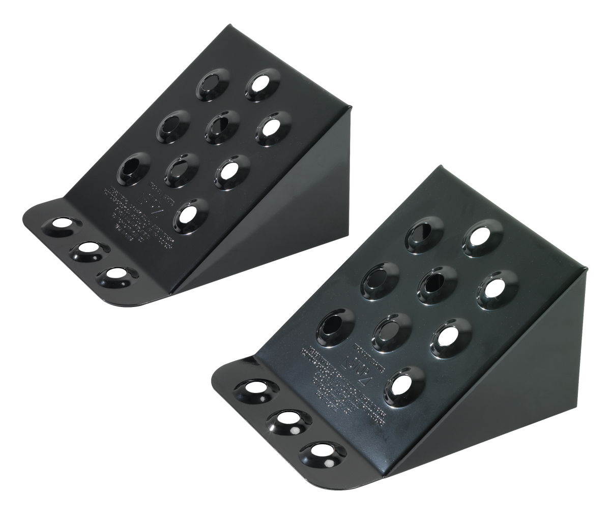 Paire de cales roues métallique PL 230 x 220 x 125 mm