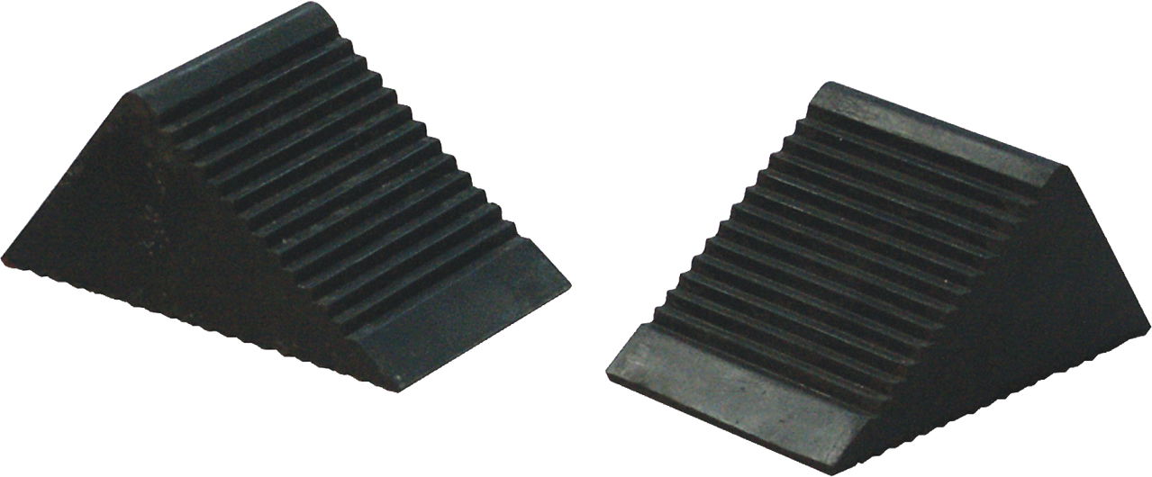 Paire de cales roues caoutchouc VL 105 x 75 x 75mm
