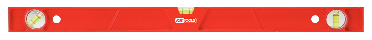 Niveau rectangulaire à double semelle alu KS avec 3 fioles - 40 cm