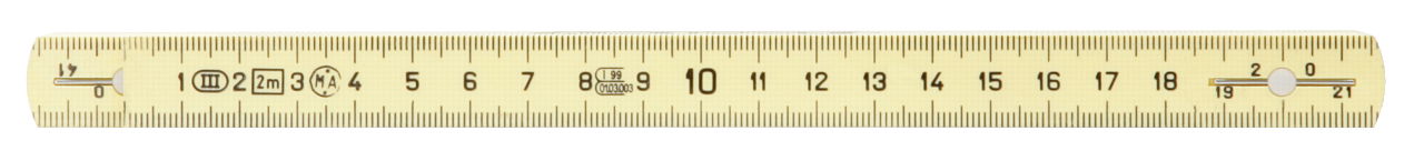 Mètre pliant composite KS, L, 2m - Jaune