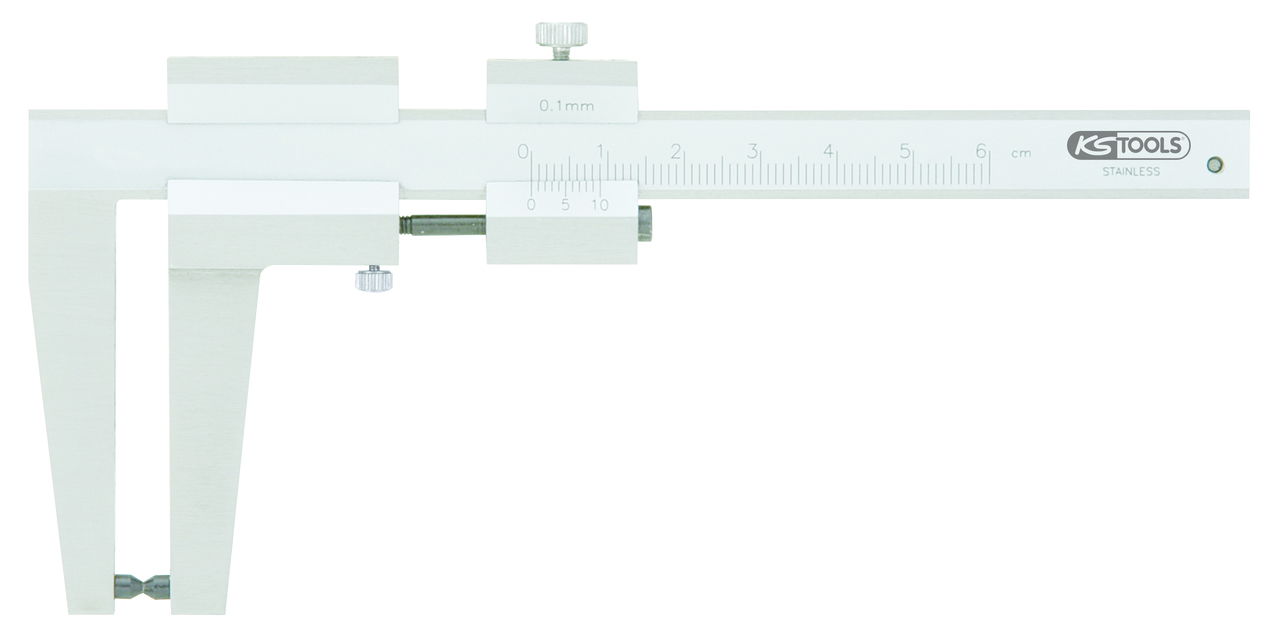 Calibre à coulisse inox pour disque de frein, vernier à vis, coffret bois