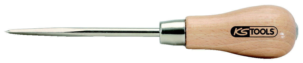 Pointe carrée avec lame traversante - manche en bois 6mm - L 190