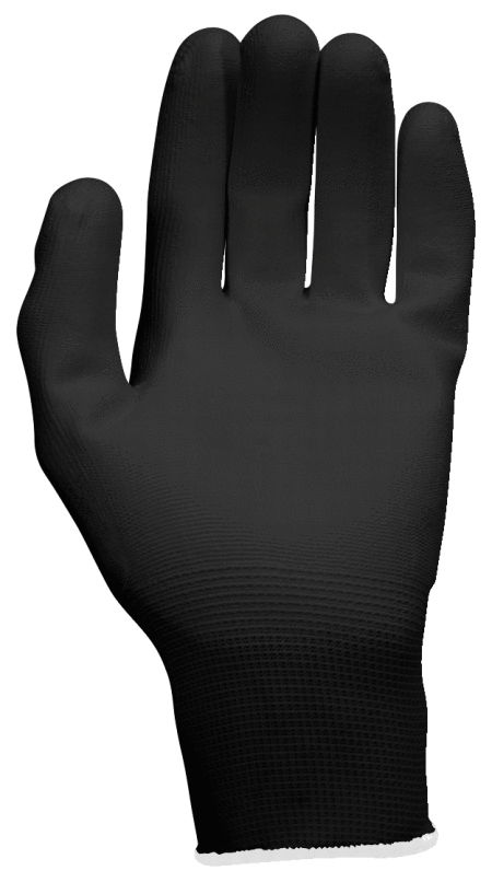 Gants microfibres, noirs, L, 12paires