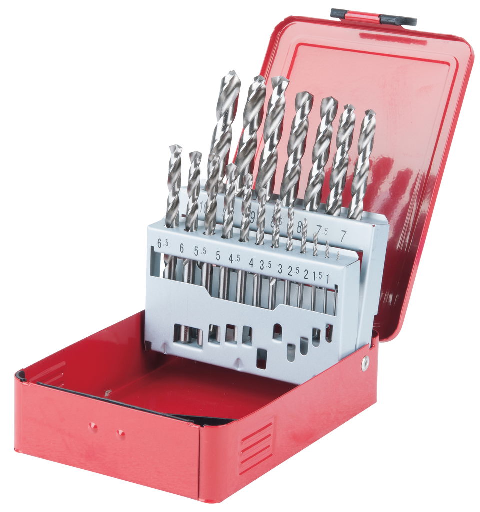 Coffret de forets HSS-G meulés, 19pcs
