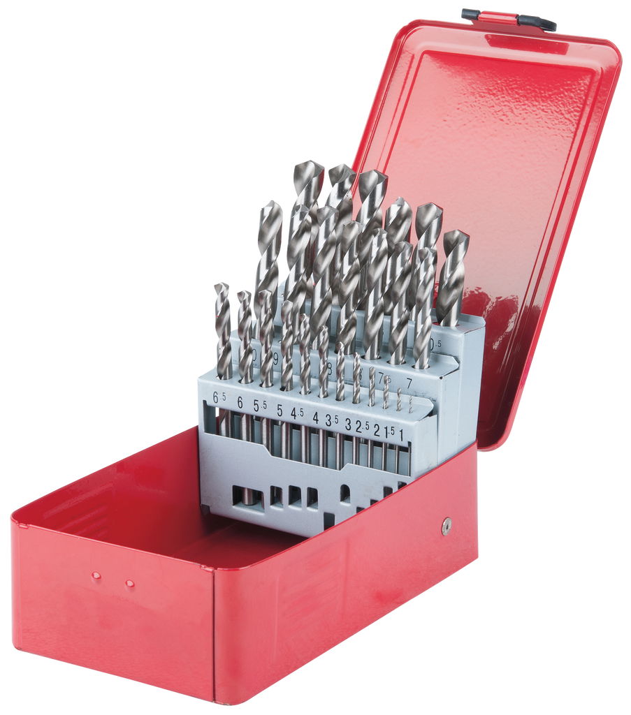 Coffret de forets HSS-G meulés, 25 pièces