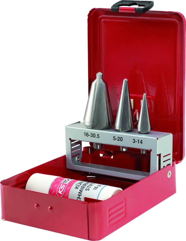 Jeu de forets aléseurs coniques HSS - 4 pièces